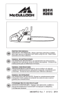 McCulloch M3616 Instruction manual