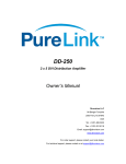 Dtrovision LLc PureLink DTS50R Owner`s manual