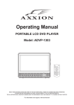 Axxion ADVP-1303 Instruction manual