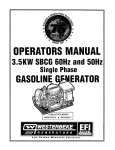 Westerbeke 3.5KW SBCG-60Hz Installation manual