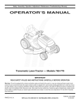 MTD 769-01598B Operator`s manual