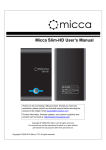 Micca MPLAY-HD 1080P User`s manual