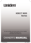 Uniden XDECT 8005 Series Owner`s manual