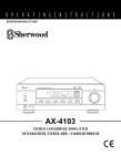 Sherwood AX-4103 Troubleshooting guide