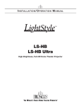 Runco LIGHTSTYLE LS-HB Specifications