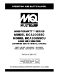 MULTIQUIP DCA300SSC Specifications