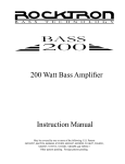 Rocktron Bass 200 Instruction manual