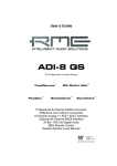 RME Audio ADI-1 User`s guide