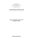 Magnum MD 107T Instruction manual