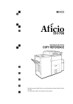 Ricon Aficio 700 Operating instructions