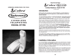 Cobra CP-705 Operating instructions