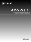 Yamaha MDX-595 Owner`s manual