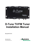 Aurora Multimedia TV/FM Tuner Installation manual