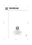 Zodiac G2 Instruction manual