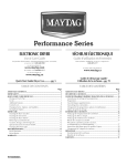 Maytag W10239302A Specifications