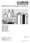 Operating and installation instructions Gas hobs KM 2256 KM 2257
