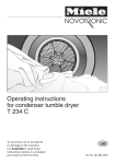 Miele T 234 C Operating instructions