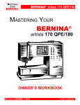 Bernina Artista 180 Owner`s manual
