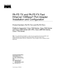 Cisco PA-FE-FX Specifications