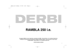 Derbi Rambla 250 Instruction manual