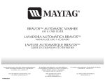 Maytag BRAVOS AUTOMATIC WASHER Use & care guide