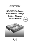 Cotek BP-1210 User`s manual