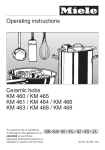 Miele KM 460 Operating instructions