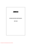 Zanussi ZWF 1423 User manual