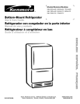Sears Kenmore Bootom-Mount Refrigerator Owner`s manual