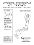 Pro-Form PFEL2595.0 User`s manual
