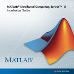 MATLAB DISTRIBUTED COMPUTING SERVER 4 - SYSTEM ADMINISTRATORS GUIDE Installation guide
