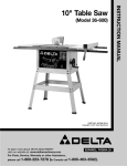 Delta 36-600 Instruction manual