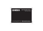 Uniden DECT1825 Owner`s manual