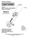 Craftsman Incredi-Pull 316.292621 Operator`s manual