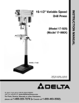 Delta 17-925 Instruction manual