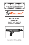 RAMSET SA270 Operating instructions