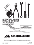 McCulloch MC19538LT Operator`s manual