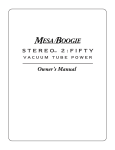 Mesa/Boogie OOGIEBMESA Owner`s manual