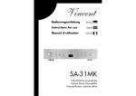 VINCENT SA-31MK Specifications