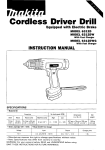 Makita 6312DW Instruction manual