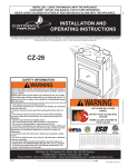 Continental Fireplaces CZ-26 Operating instructions