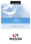 Sinclair KING ASH-09AK Service manual