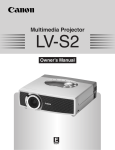 Canon LV-S2 Owner`s manual