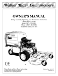 Walker MT, MTL, MTEFI, MTLEFI Owner`s manual