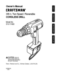 Craftsman 315.111920 Owner`s manual