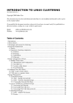 INTRODUCTION TO LINUX CLUSTERING