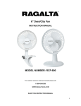 Ragalta RCF-600 Instruction manual
