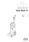 Windsor Saber Blade 12 Operator`s manual
