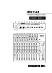 Mackie 1402-VLZ3 Owner`s manual