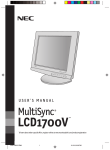 Mitsubishi LCD1700V User`s manual